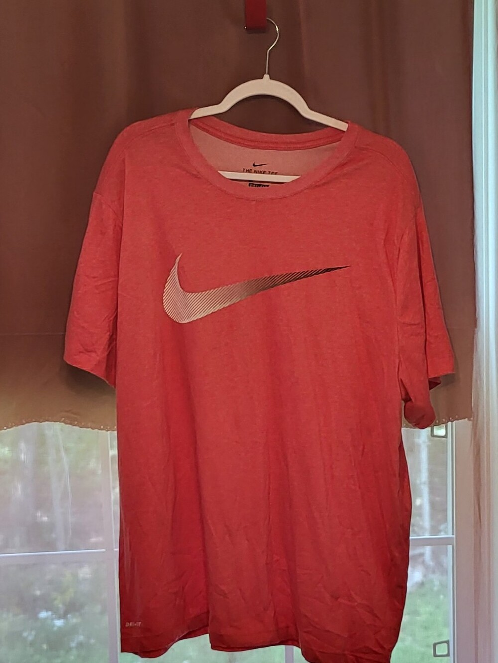 2xl Men's Nike Coral Red Short-Sleeve Dri-Fit Swoosh Tee